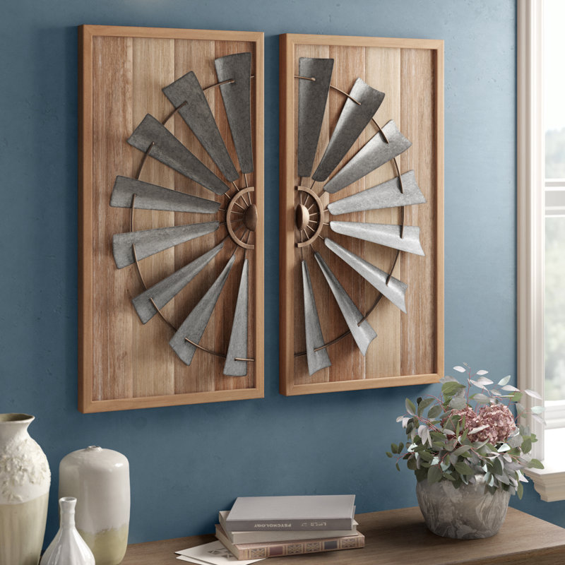 2 Piece Wood/Metal Wall Décor Set & Reviews | Birch Lane